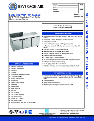 Spec Sheet