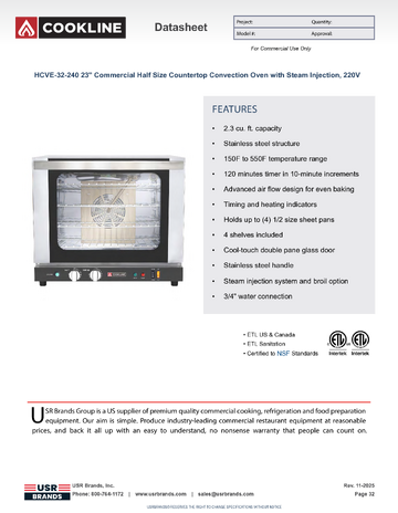 Spec Sheet