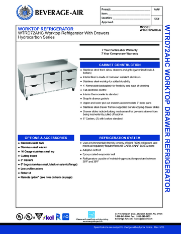 Spec Sheet