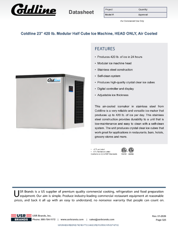 Spec Sheet