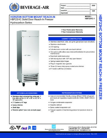 Spec Sheet