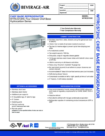 Spec Sheet