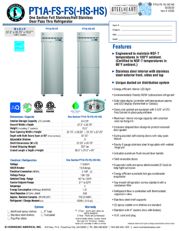 Spec Sheet