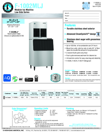 Spec Sheet