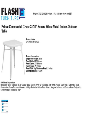 Spec Sheet