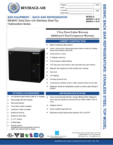 Spec Sheet