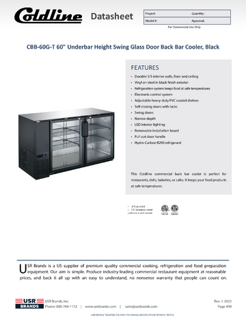 Spec Sheet