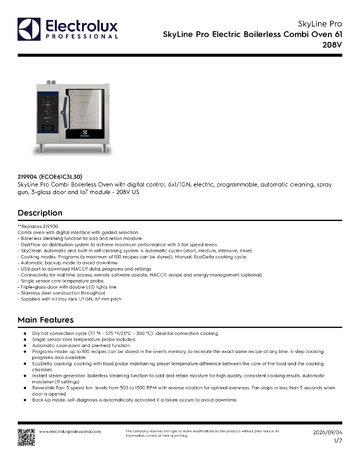 Spec Sheet