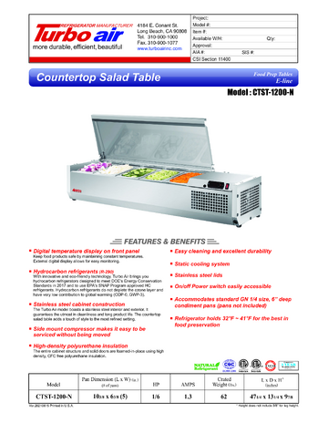 Spec Sheet