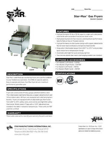 Spec Sheet