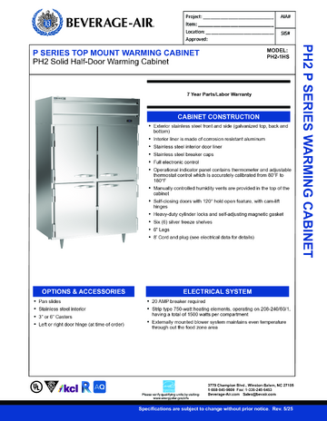 Spec Sheet