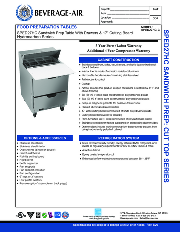 Spec Sheet