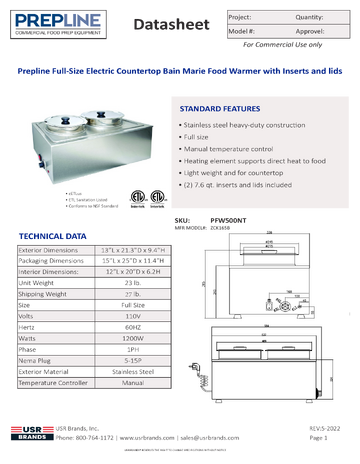 Spec Sheet