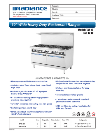 Spec Sheet