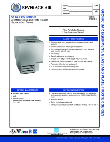 Spec Sheet