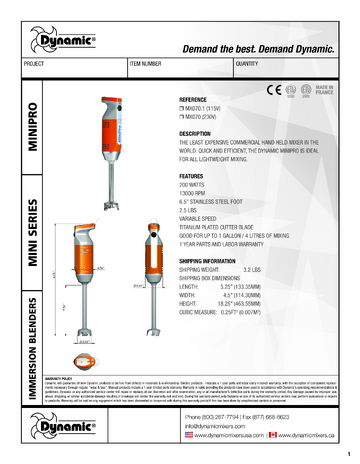 Spec Sheet