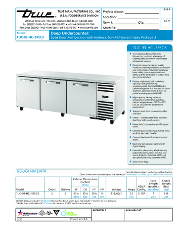 Spec Sheet