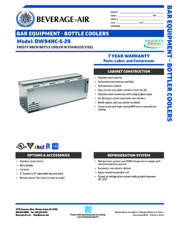 Spec Sheet