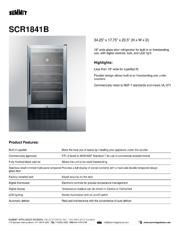 Spec Sheet
