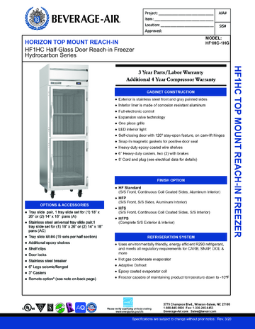 Spec Sheet