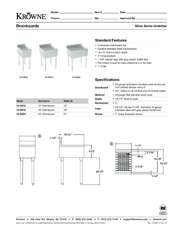 Spec Sheet