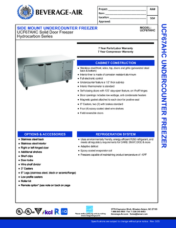 Spec Sheet