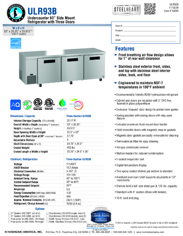 Spec Sheet