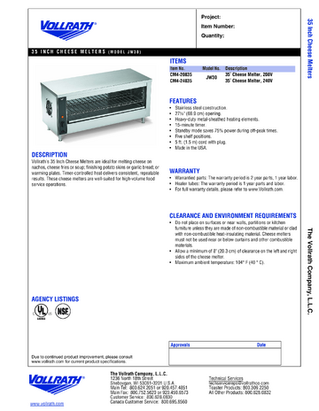 Spec Sheet