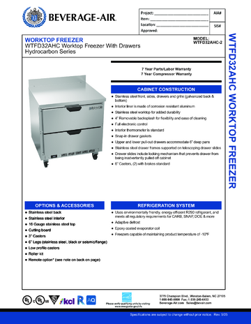 Spec Sheet