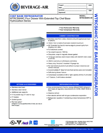 Spec Sheet