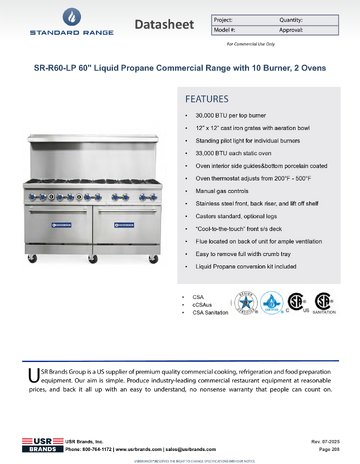 Spec Sheet