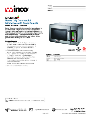 Spec Sheet