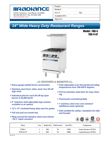Spec Sheet