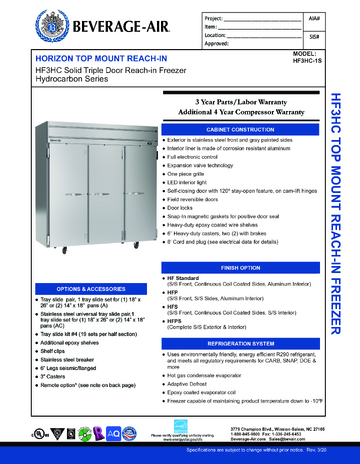 Spec Sheet