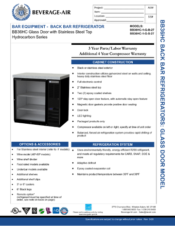 Spec Sheet