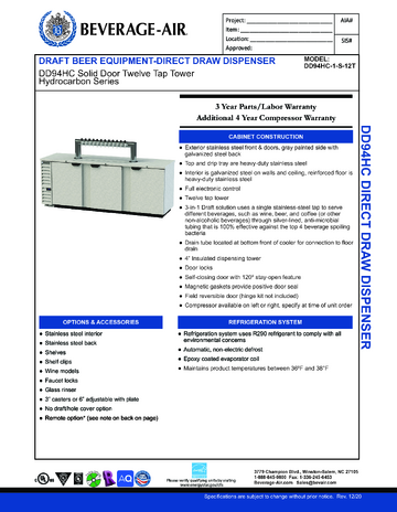 Spec Sheet