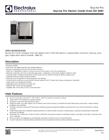 Spec Sheet