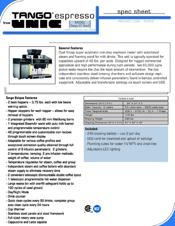 Spec Sheet