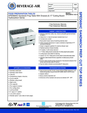 Spec Sheet