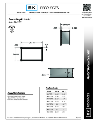 Spec Sheet