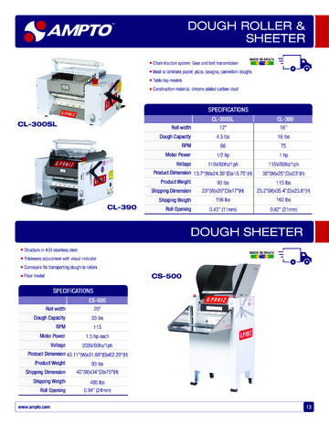 Spec Sheet