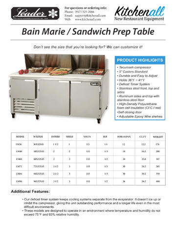 Spec Sheet