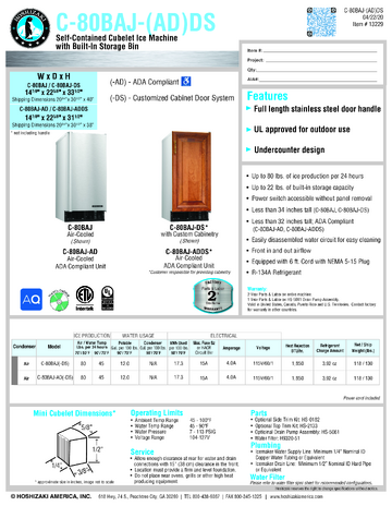 Spec Sheet