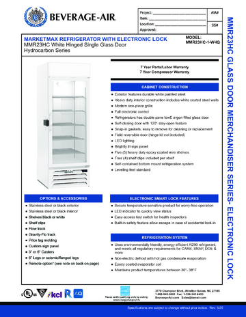 Spec Sheet