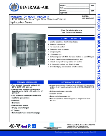 Spec Sheet