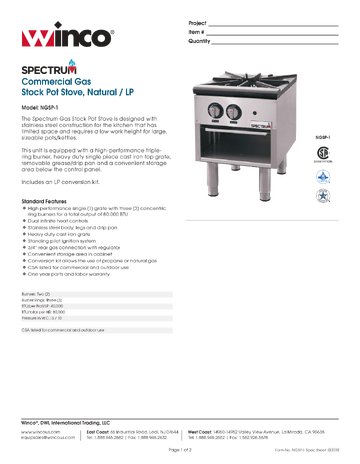 Spec Sheet