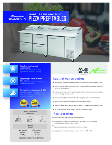 Spec Sheet