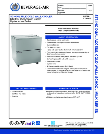 Spec Sheet