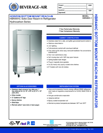Spec Sheet