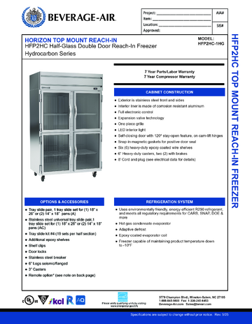 Spec Sheet